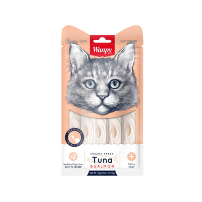 Wanpy Tuna Somon Likit Creamy Kedi Ödülü 5X14 Gr