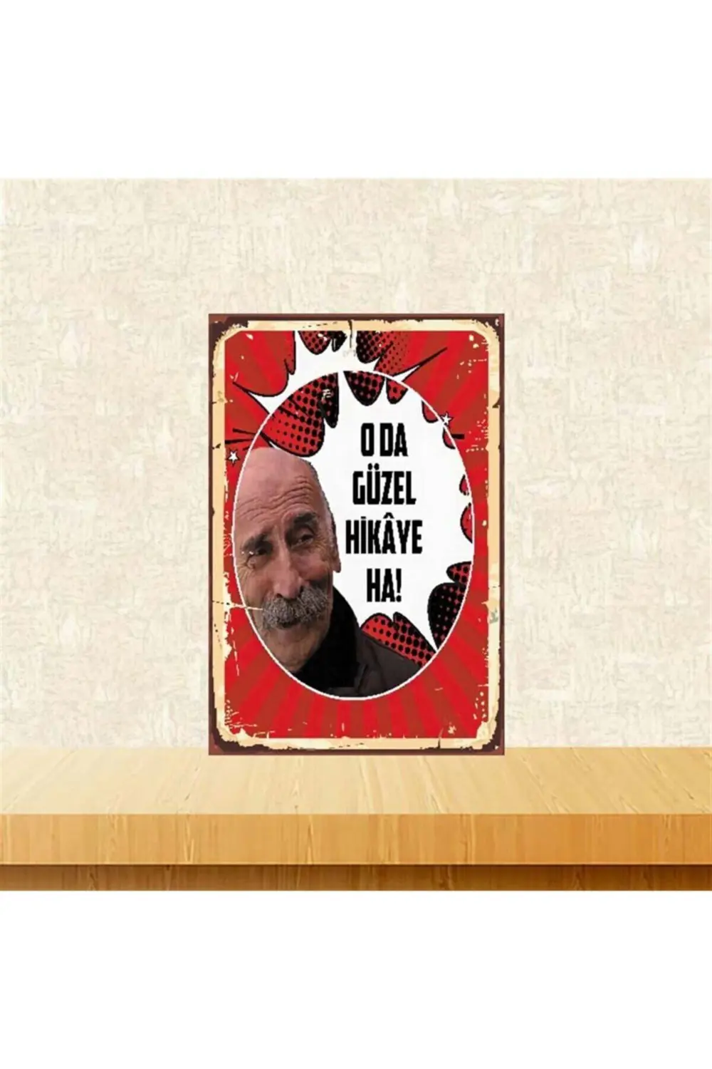 Tuncel Kurtiz 20-30 Cm Retro Ahşap Poster