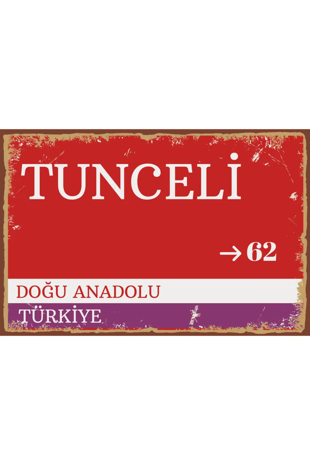 Tunceli sokak tabelası