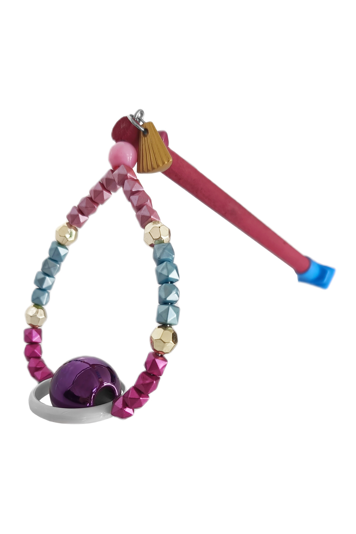 Merland Benvecocuk Tünekli Döner Toplu Kuş Oyuncağı 10 Cm-16 Cm Bordo