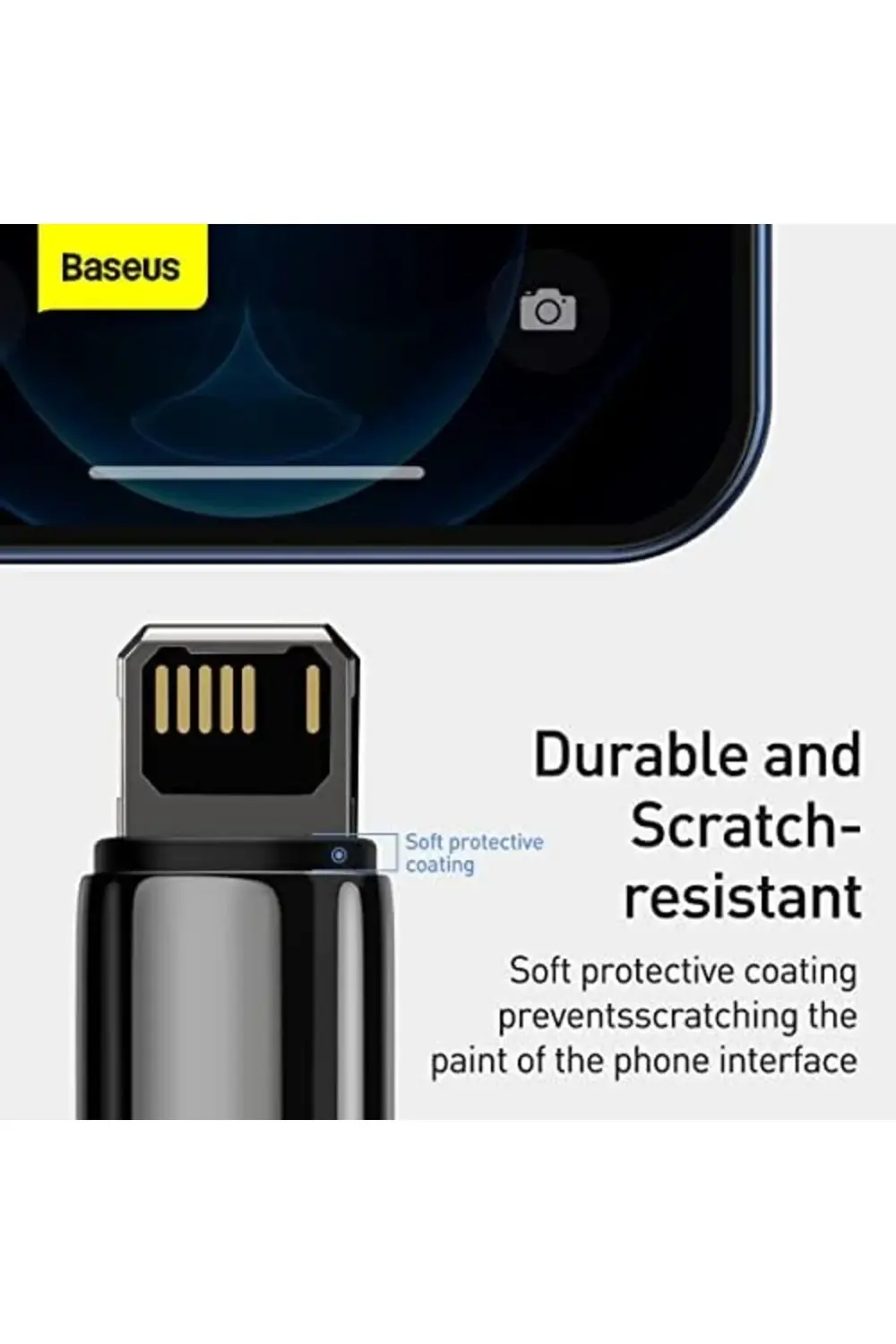 Tungsten Hızlı Şarj Kablosu USB to iP 2.4A, 1m, Siyah 1185222