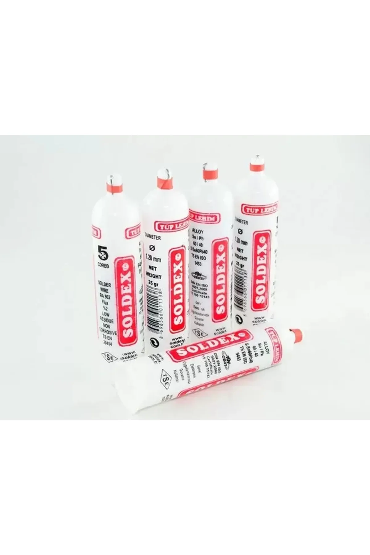 Tüp Lehim 1,2 Mm 25 Gr - 5 Kanallı, Sn:60 / Pb:40