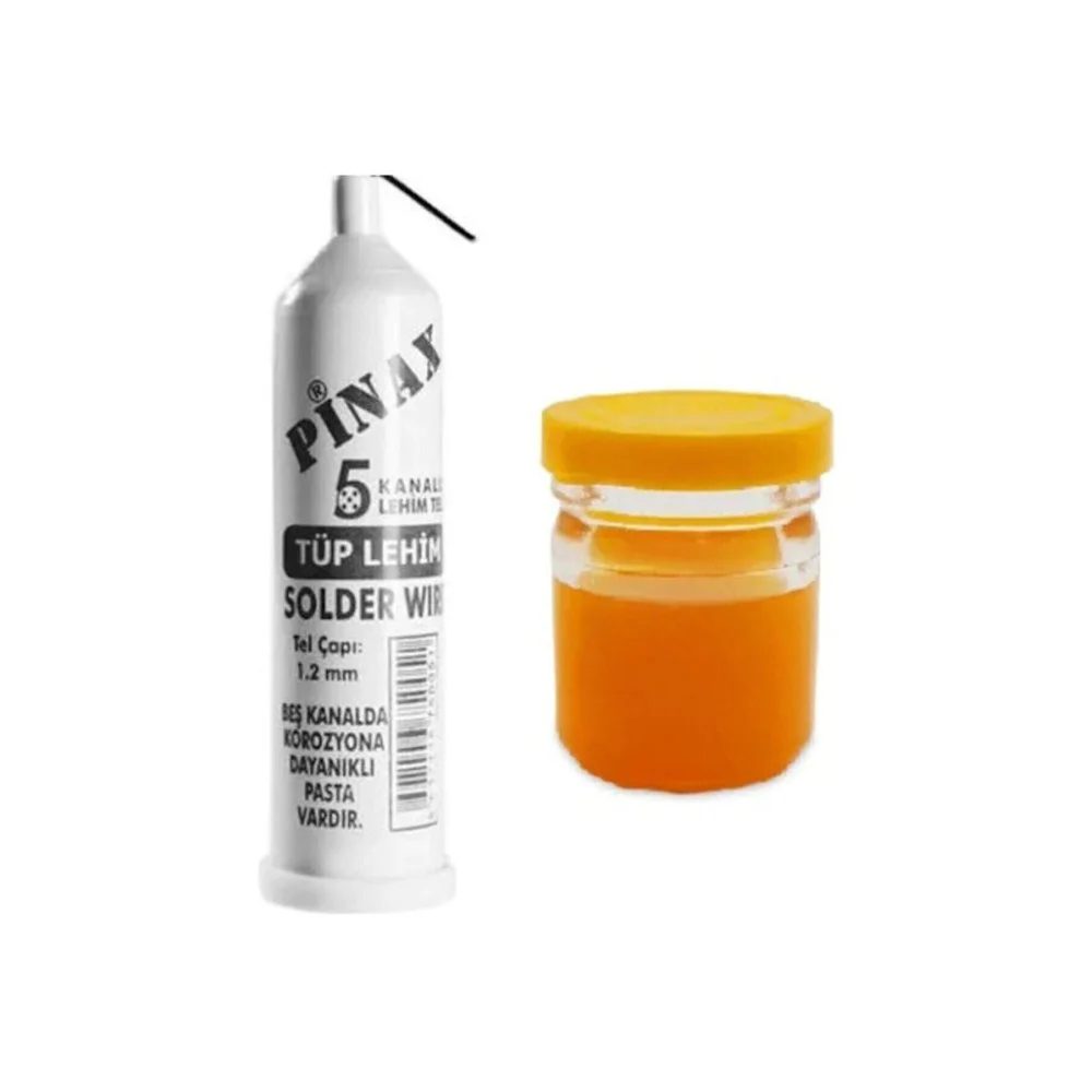 Tüp Lehim Teli 25 Gr 1.2mm + Lehim Pastası - 40gr Tüp Lehim Teli 25 Gr 1.2mm + Lehim Pastası - 40gr