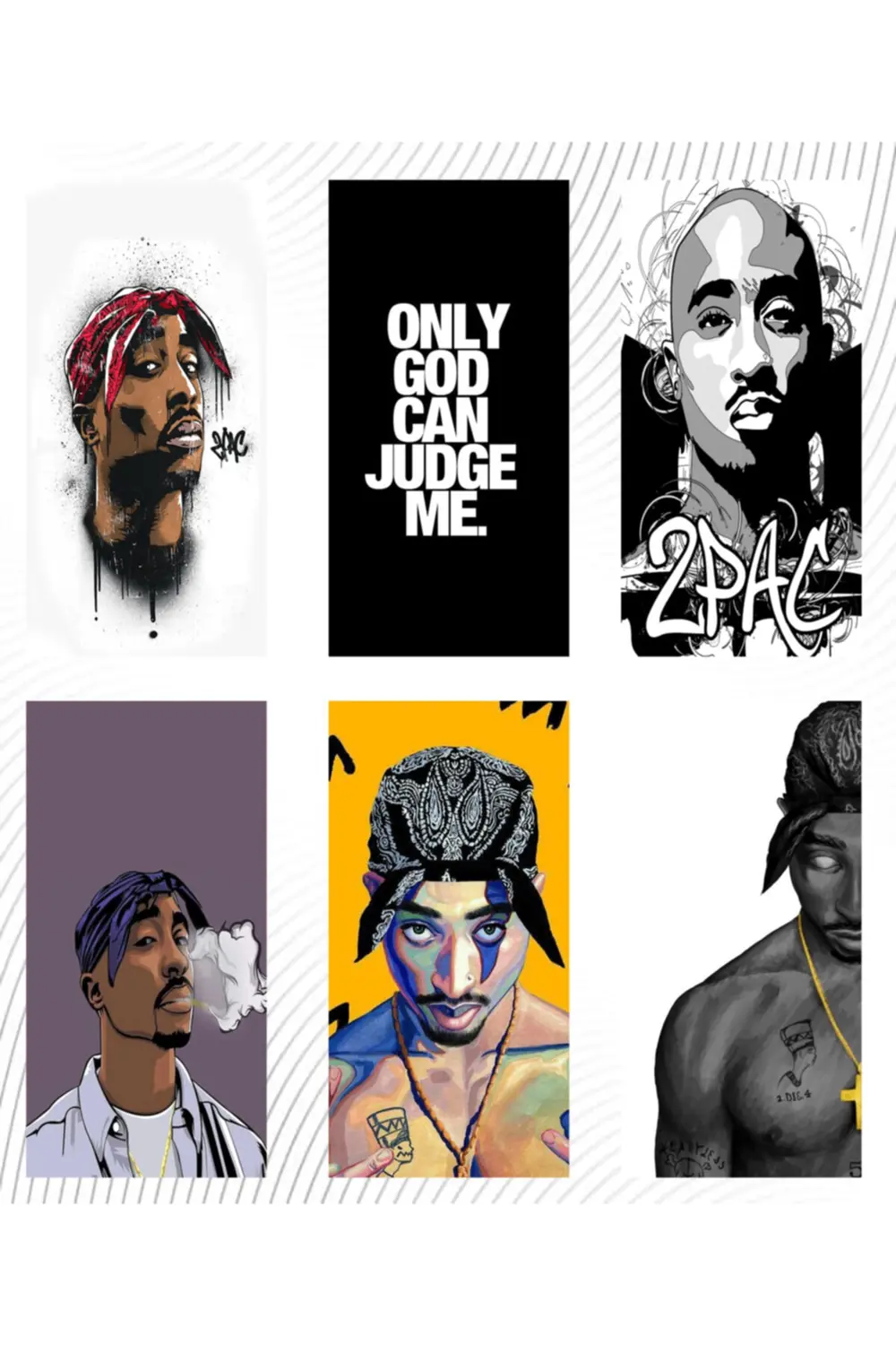 Tupac 6'lı Ahşap Duvar Poster Seti - Hbb Özel Seri Tupac 6'lı Ahşap Duvar Poster Seti - Hbb Özel Seri