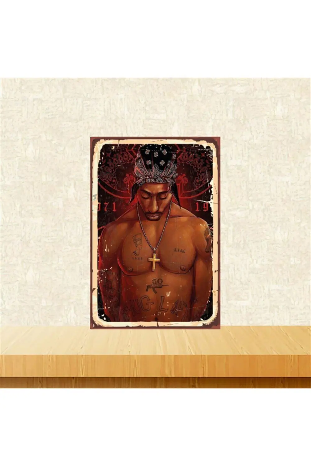 Tupac Shakur 20-30 Cm Retro Ahşap Tablo Tkfx4613