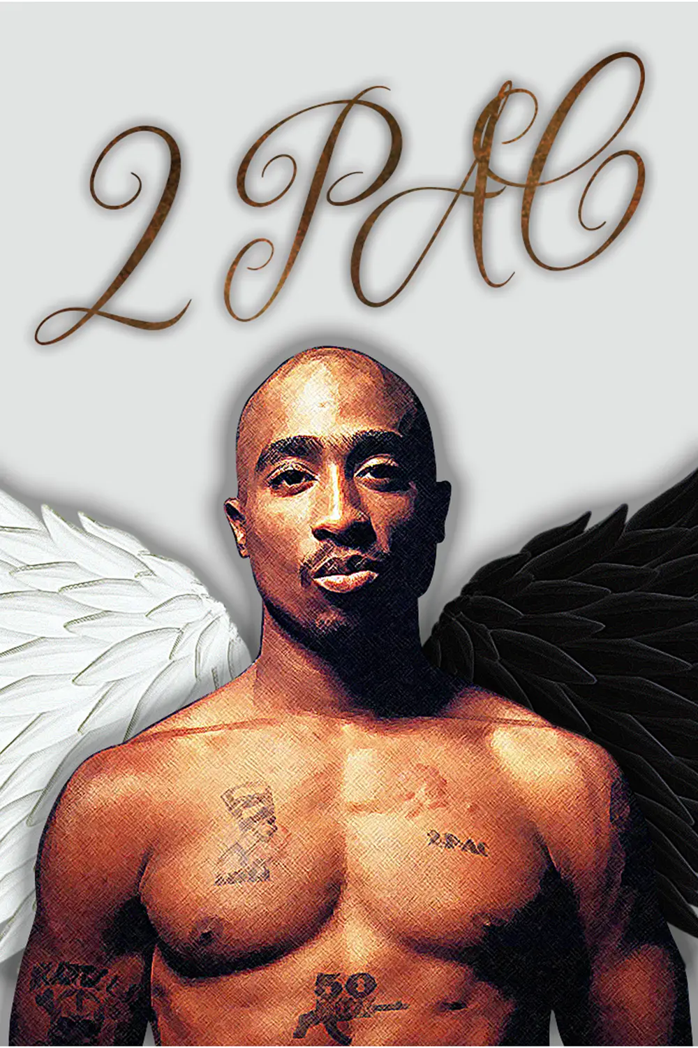 Tupac Temalı Retro Ahşap Poster