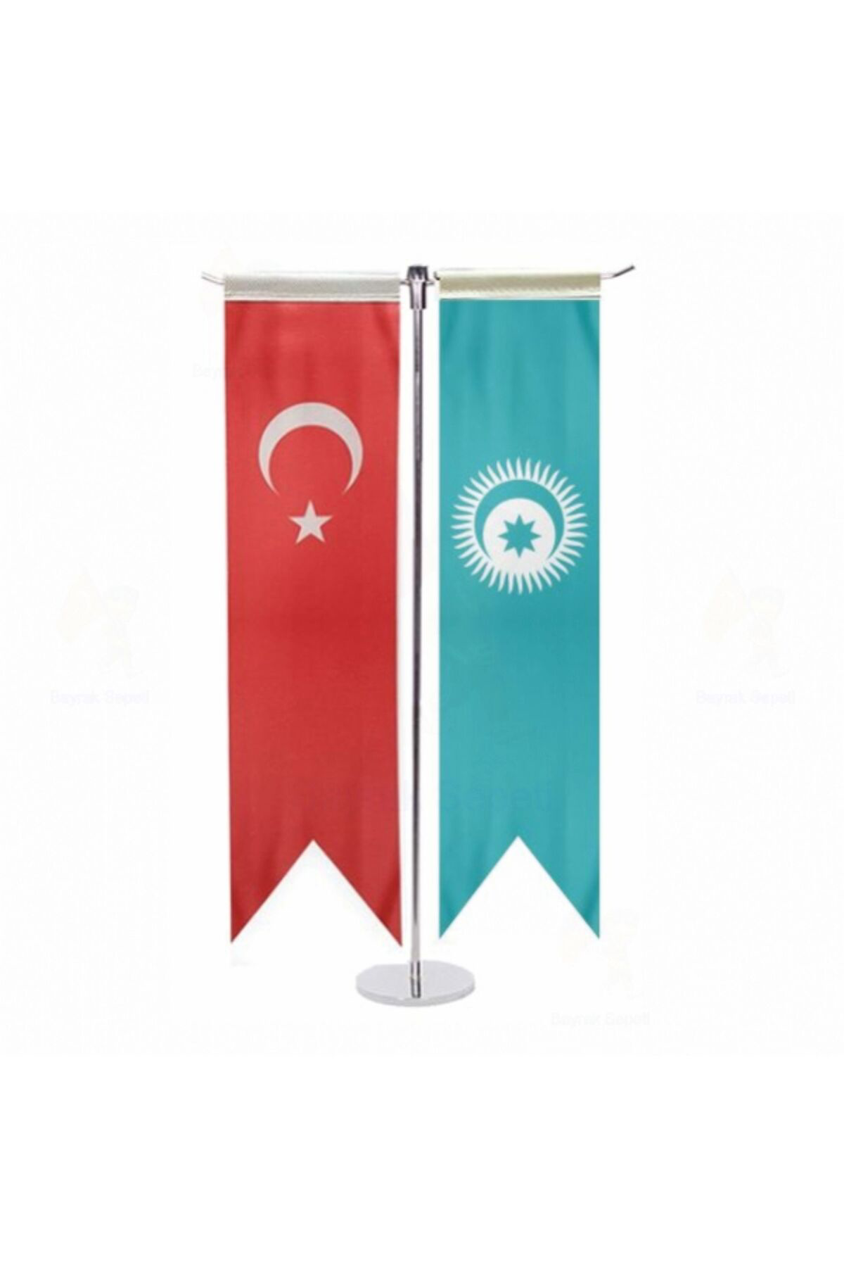 TURAN BİRLİĞİ TÜRK DEVLETLERİ TEŞKİLATI T MODEL MASA BAYRAĞI
