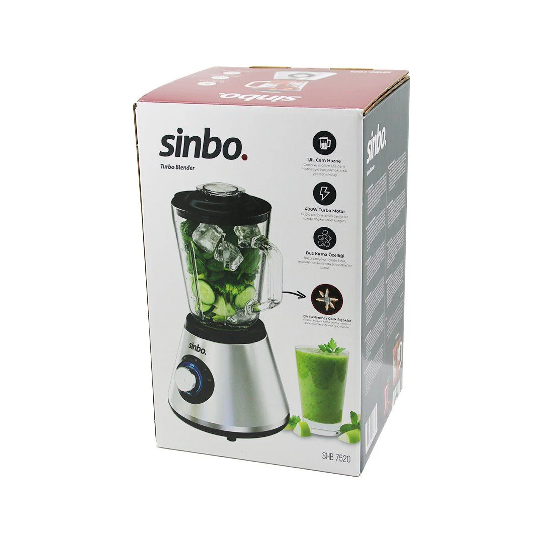 Turbo Doğrayıcı Blender 1.5L Cam Hazneli Buz Kırıcı Özellikli Turbo Doğrayıcı Blender 1.5L Cam Hazneli Buz Kırıcı Özellikli