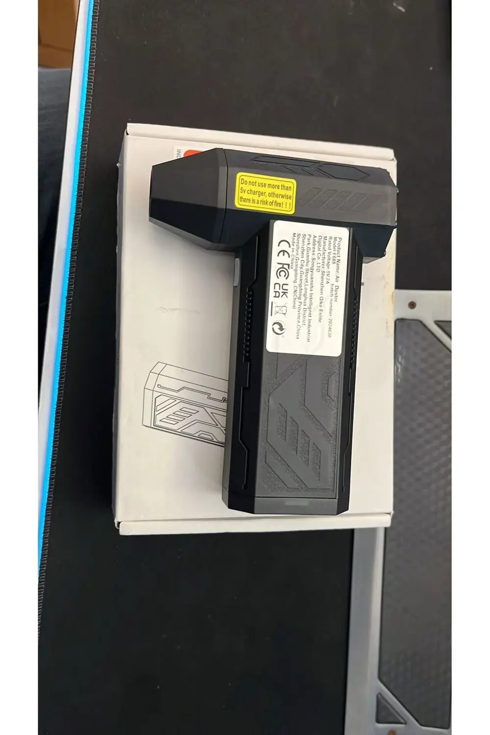 Turbo Fan Üfleyici Güçlü Türbin Fanlı Usb Şarjlı Araç İçi Hava Te