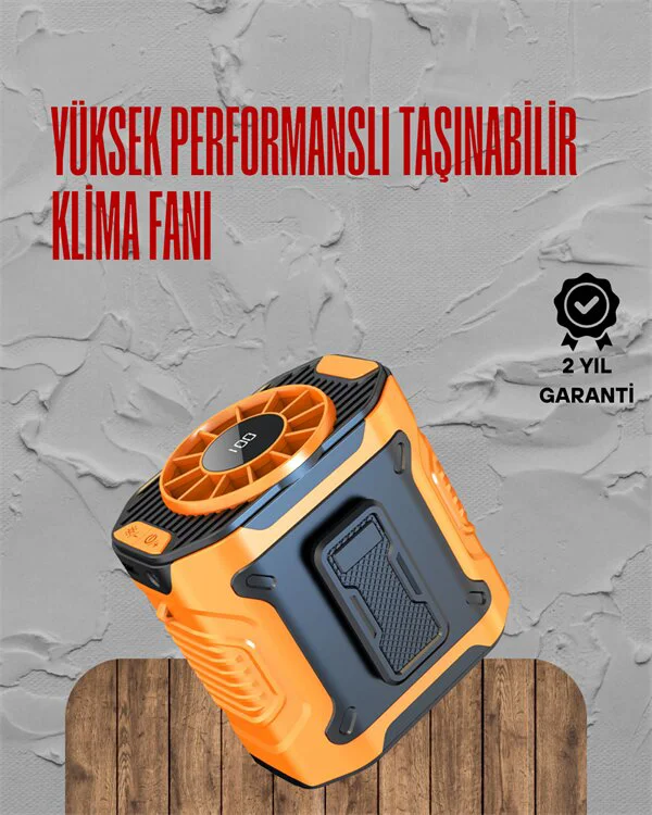 Turbo Mini Fan - Dijital Ekranlı Sessiz & Şarjlı Taşınabilir Serinlik