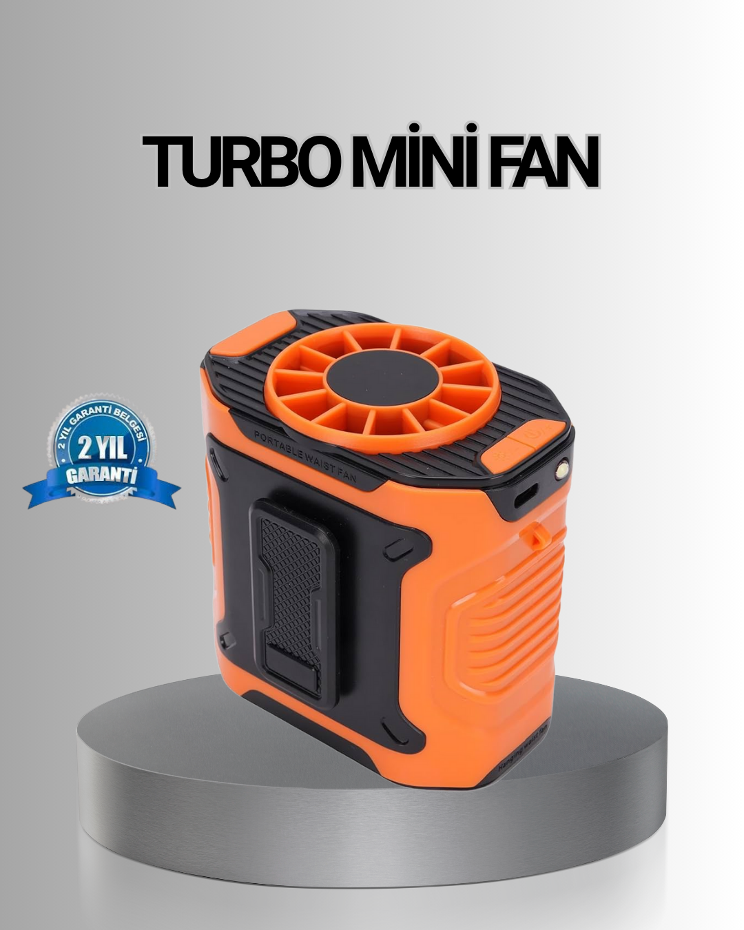 Turbo Mini Taşınabilir Fan – 100 Kademeli Dijital Hız Kontrolü ve