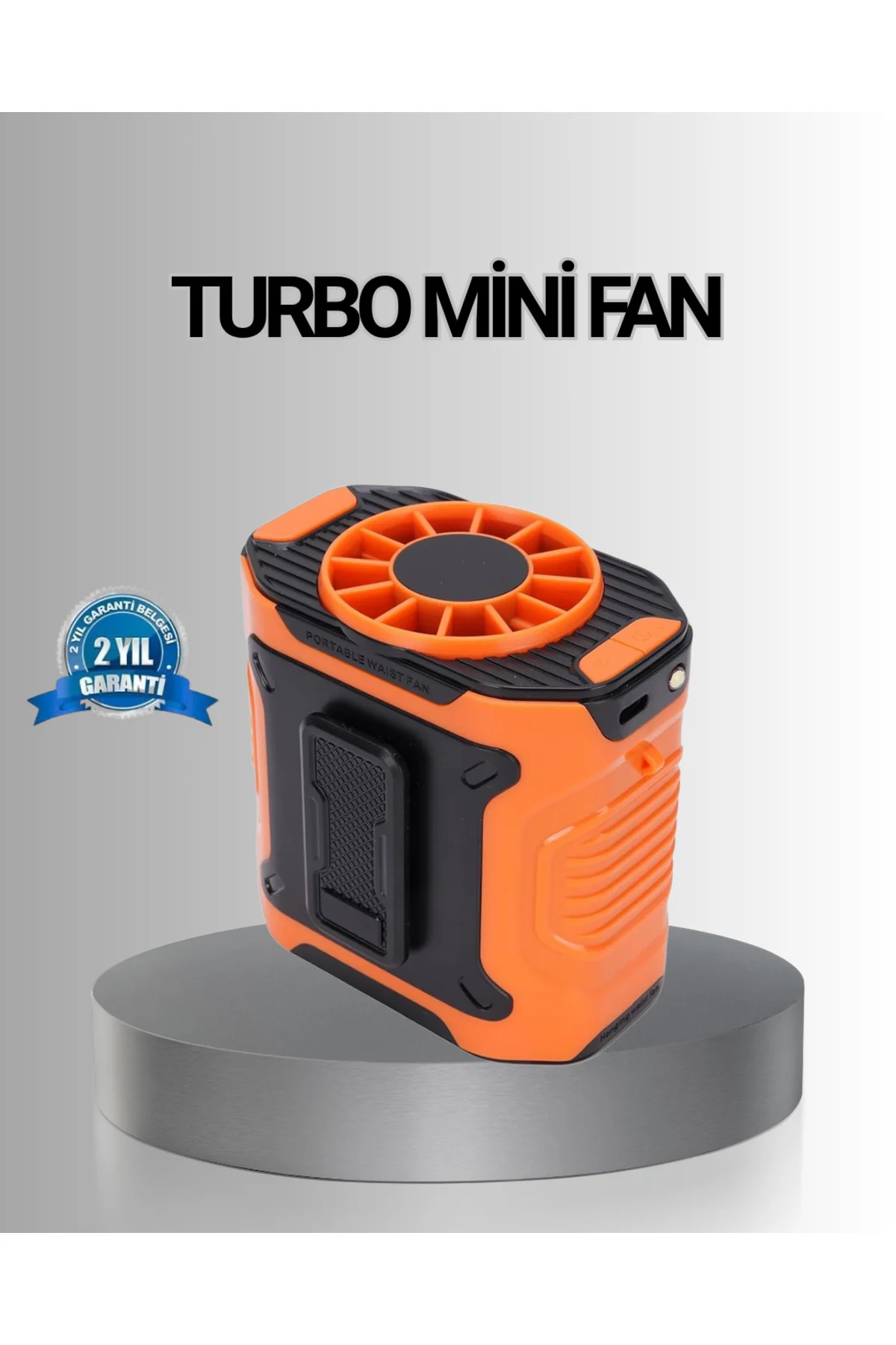 Turbo Mini Taşınabilir Fan – 100 Kademeli Dijital Hız Kontrolü ve