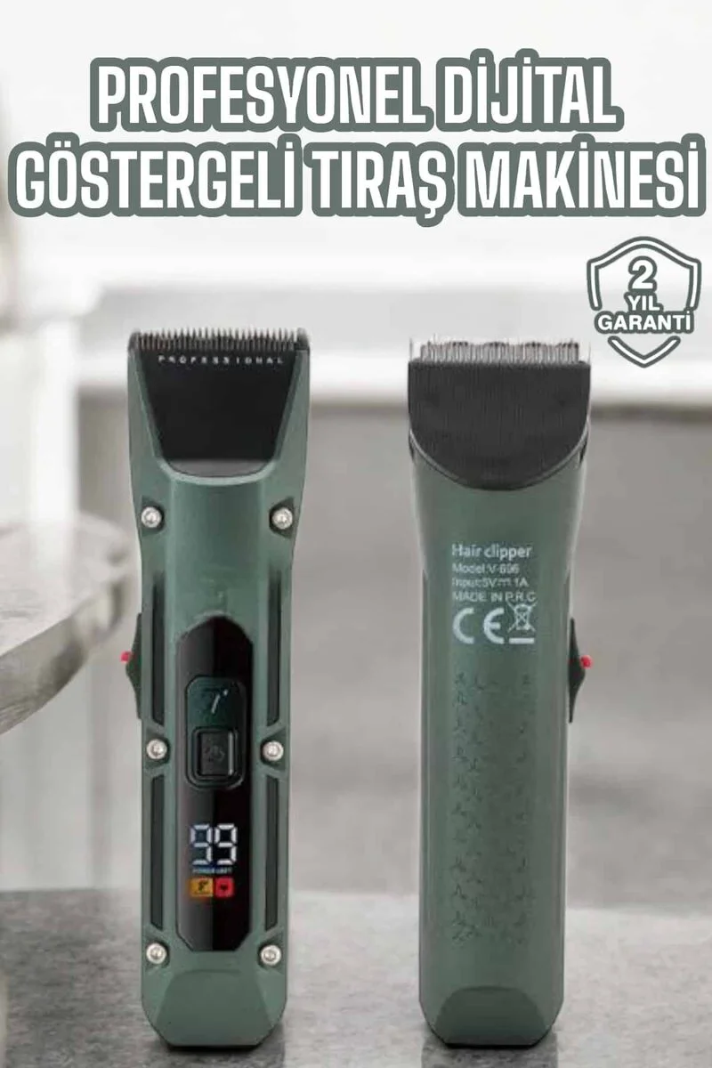 Turbo Motorlu Dijital Göstergeli Paslanmaz Çelik Tıraş Makinesi - Ayarlanabilir 0.8-2.0mm Kesim