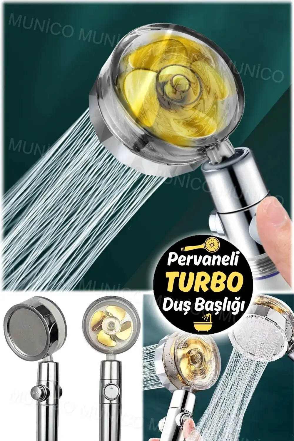 Turbo Pervaneli ve Filtreli Su Tasarruflu 360 Derece Dönebilen Ta