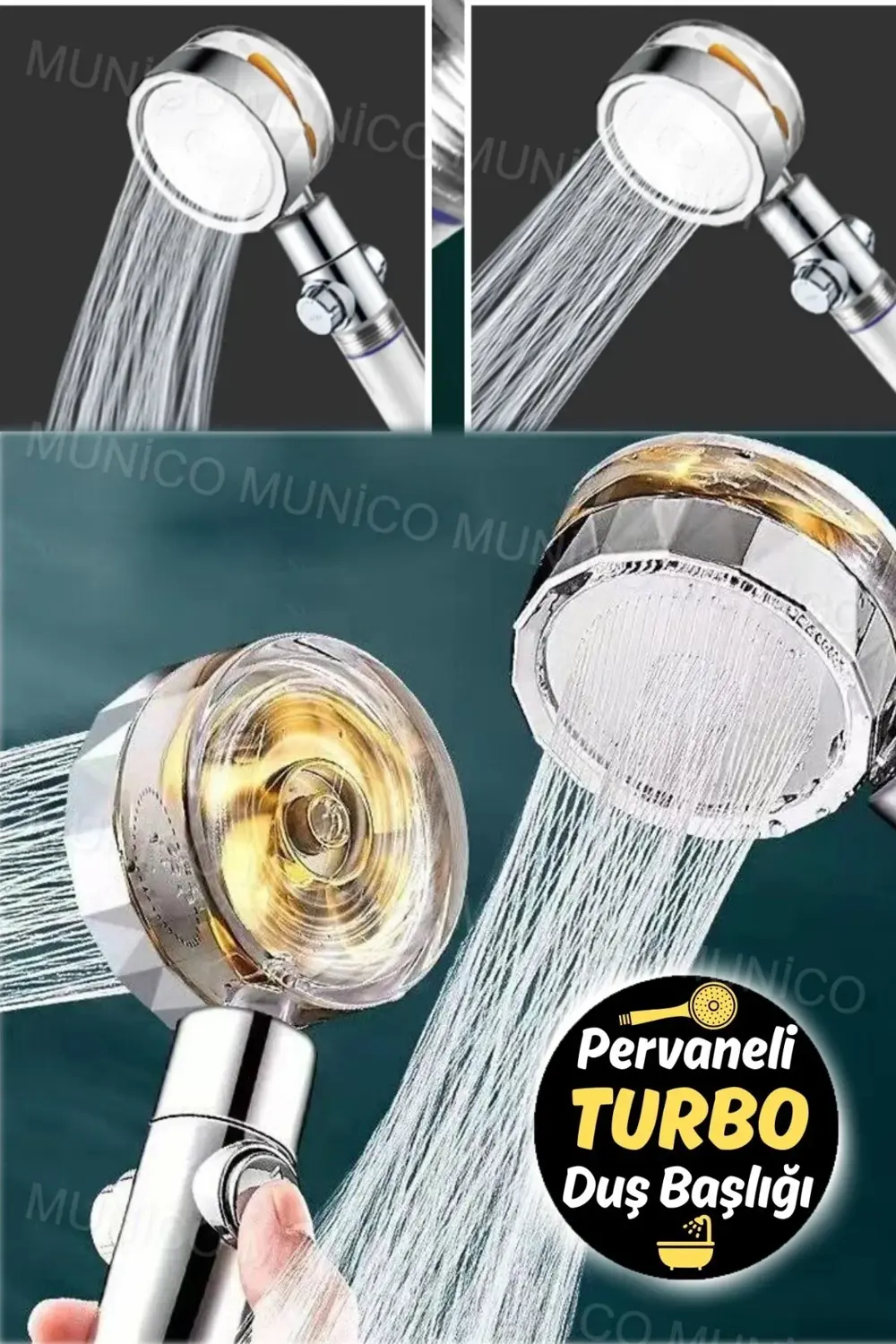 Turbo Pervaneli ve Filtreli Su Tasarruflu 360 Derece Dönebilen Ta