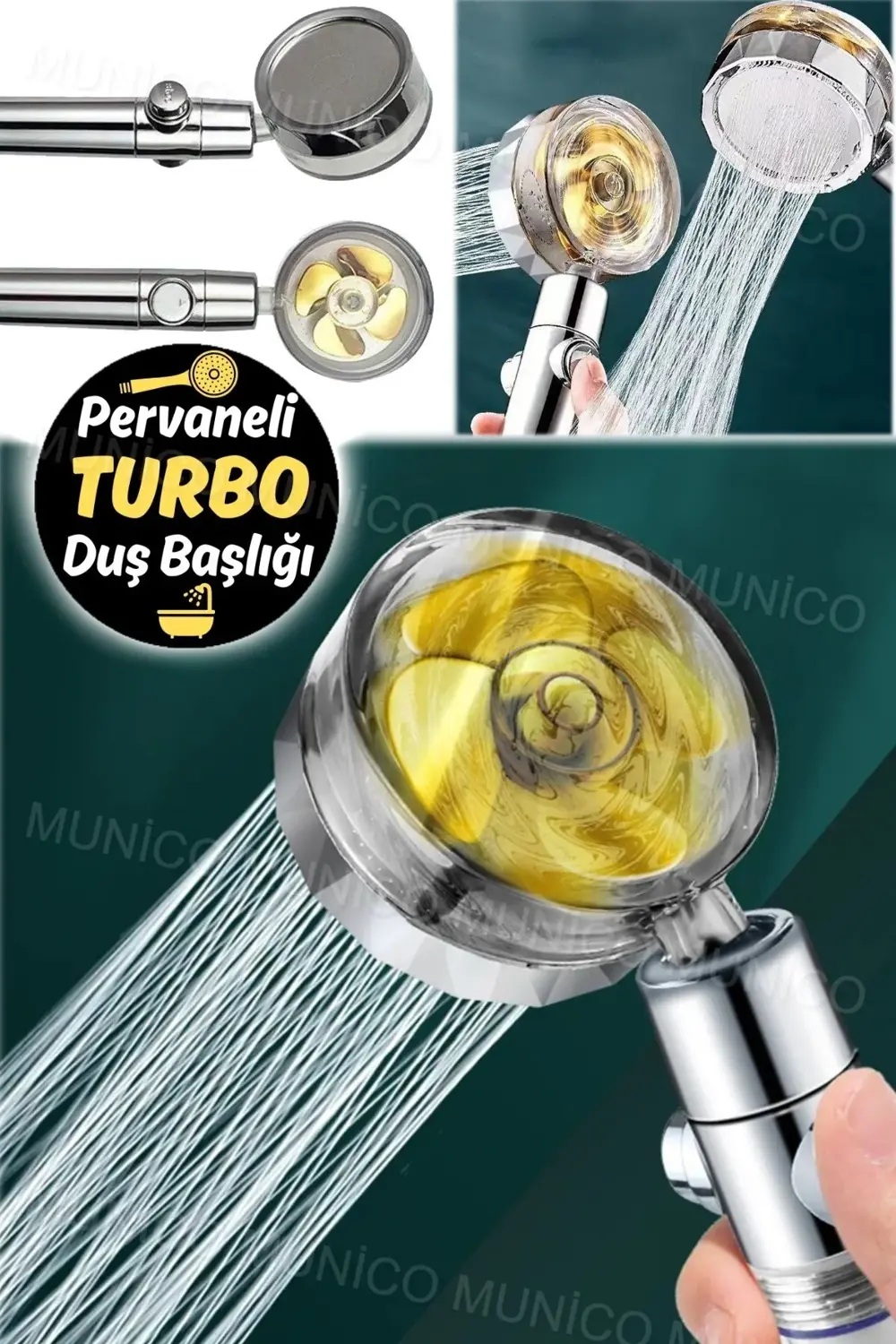 Turbo Pervaneli ve Filtreli Su Tasarruflu 360 Derece Dönebilen Ta