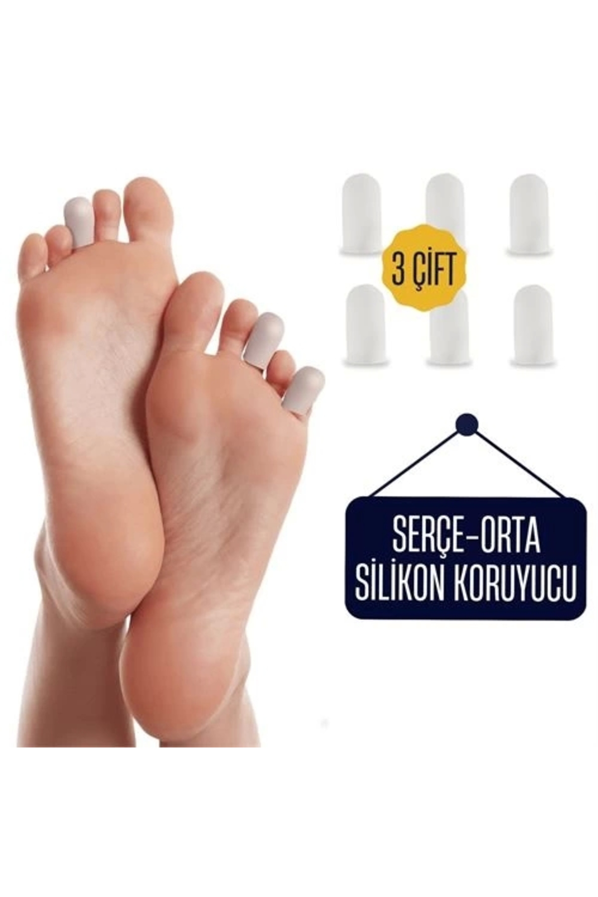 Butik Turk 6 Adet Serçe Parmak İçin Silikon Koruyucu