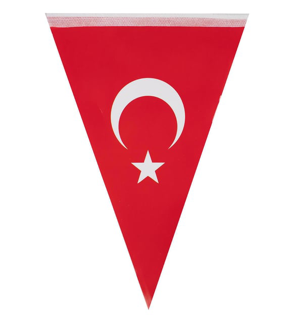 Limmy Türk Bayraği Ay Yildiz Üçgen İpli Flama Bayrak-1 Adet