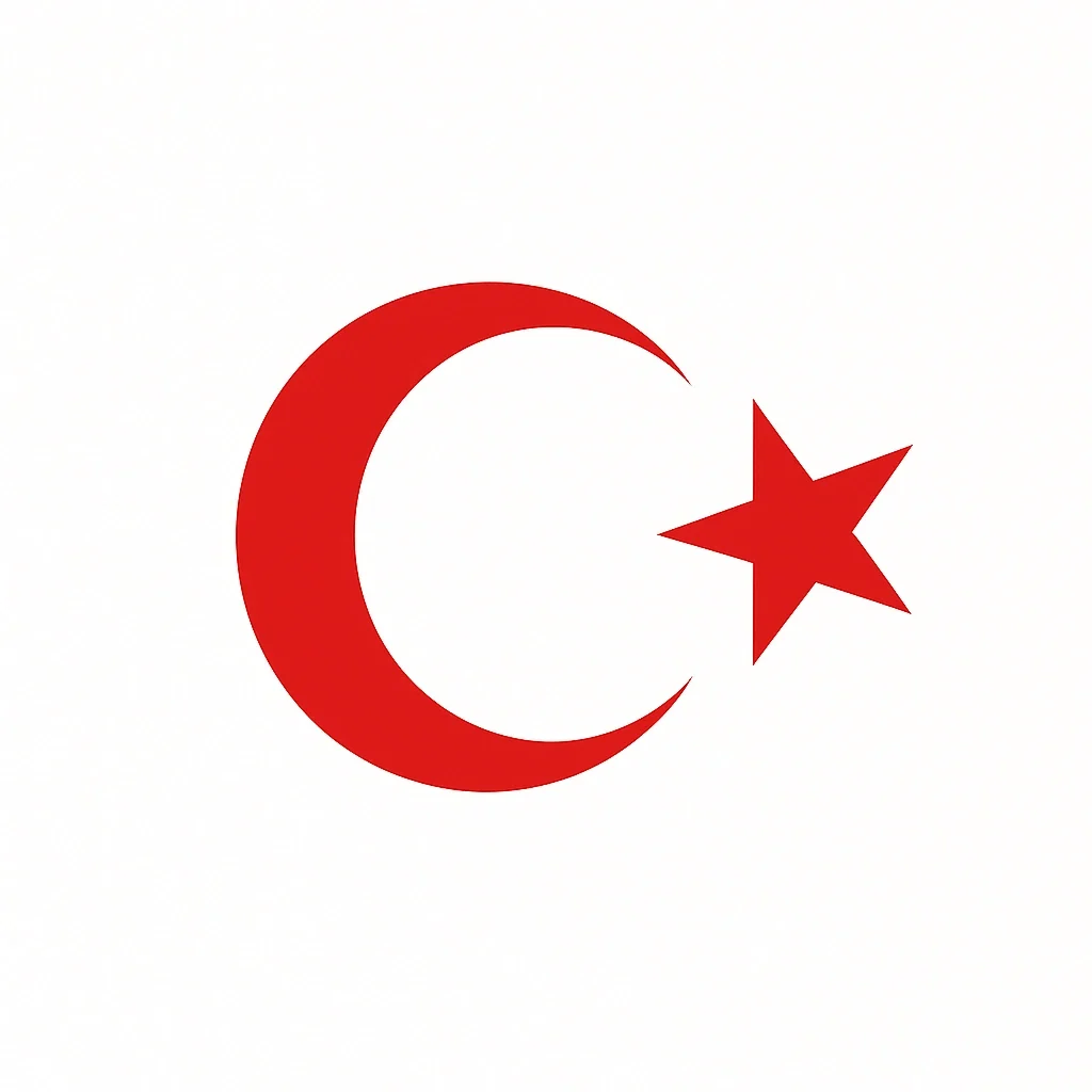 Türk Bayrağı Oto Sticker Kırmızı 23x17 cm