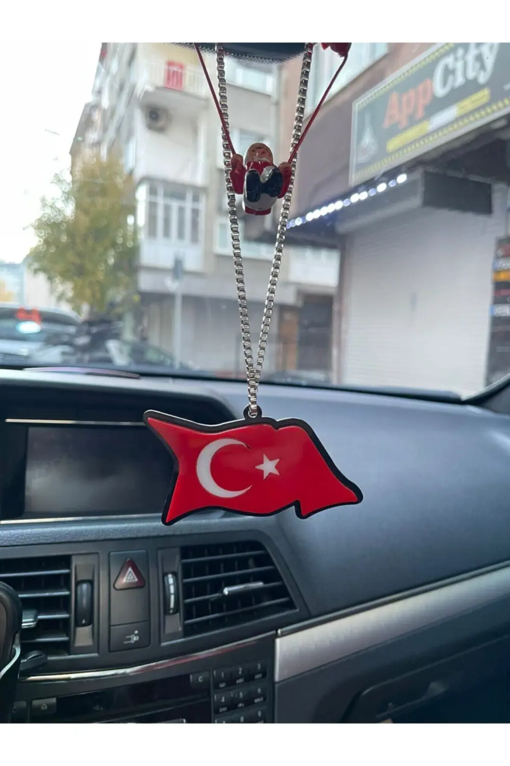Türk Bayrağı Pleksi Dikiz Ayna Süsü