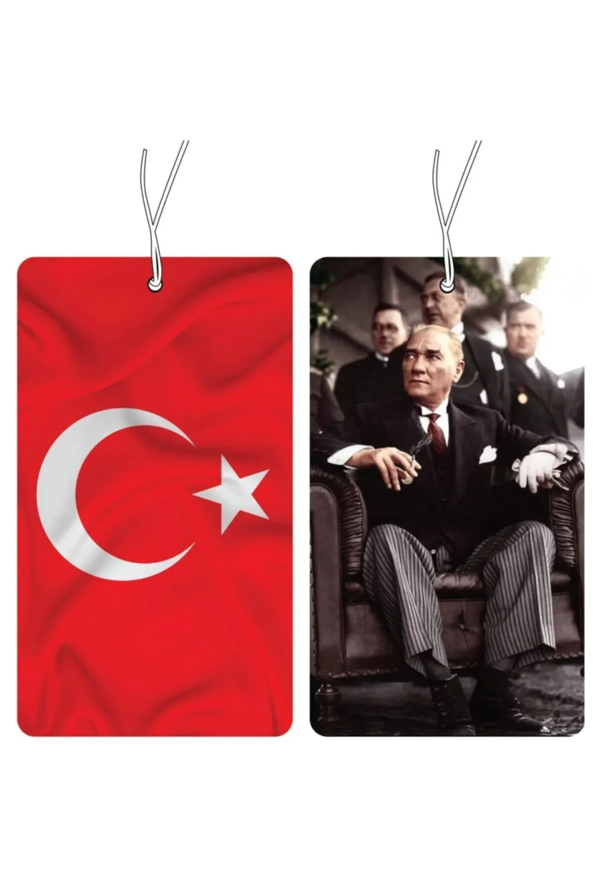 Türk Bayrağı Tasarımlı Dekoratif Oto Kokusu ve Oto Aksesuarı