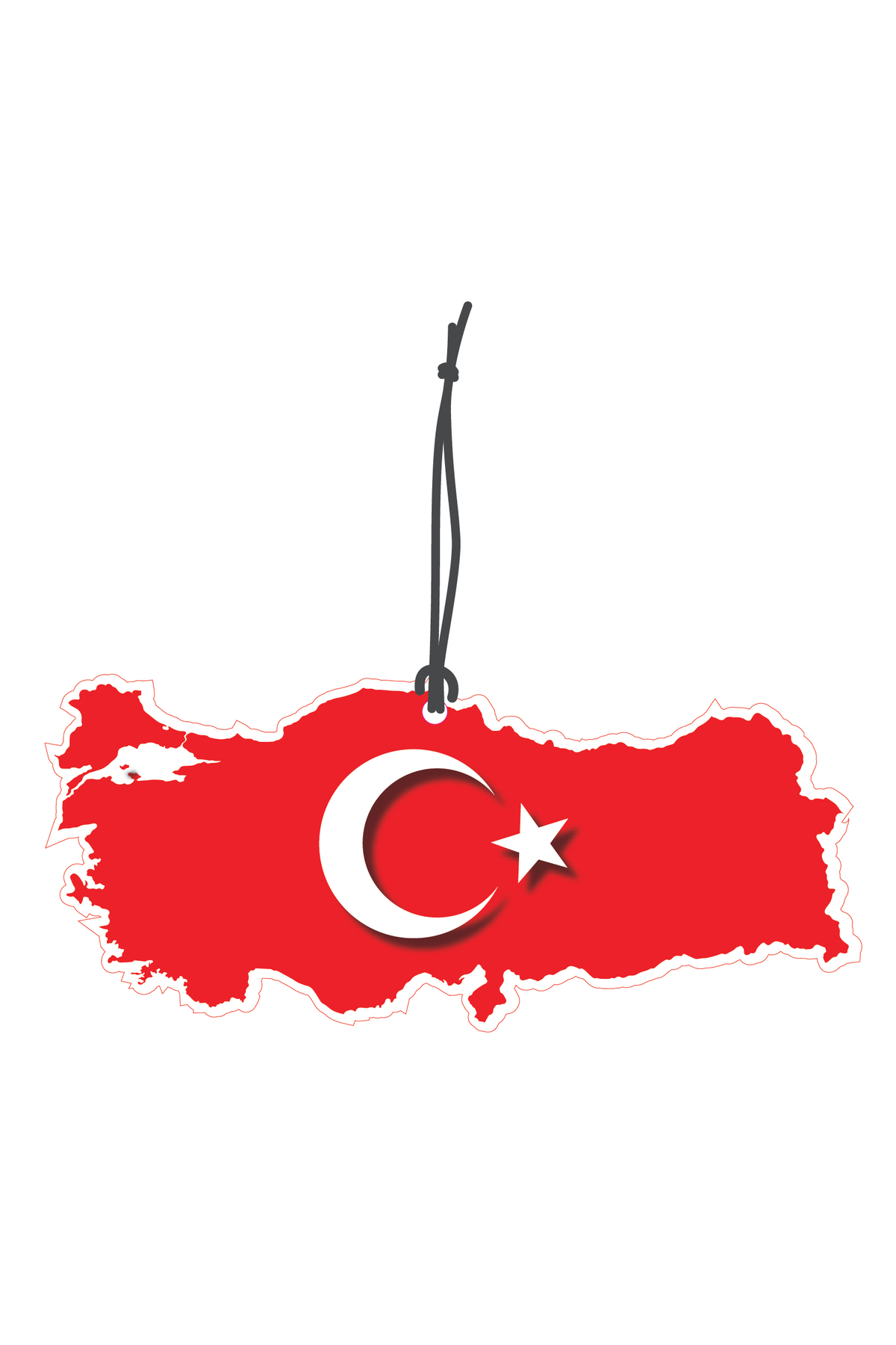 Türk Bayrağı ve Türkiye Görselli Oto Koku Dikiz Ayna Süsü Torpido