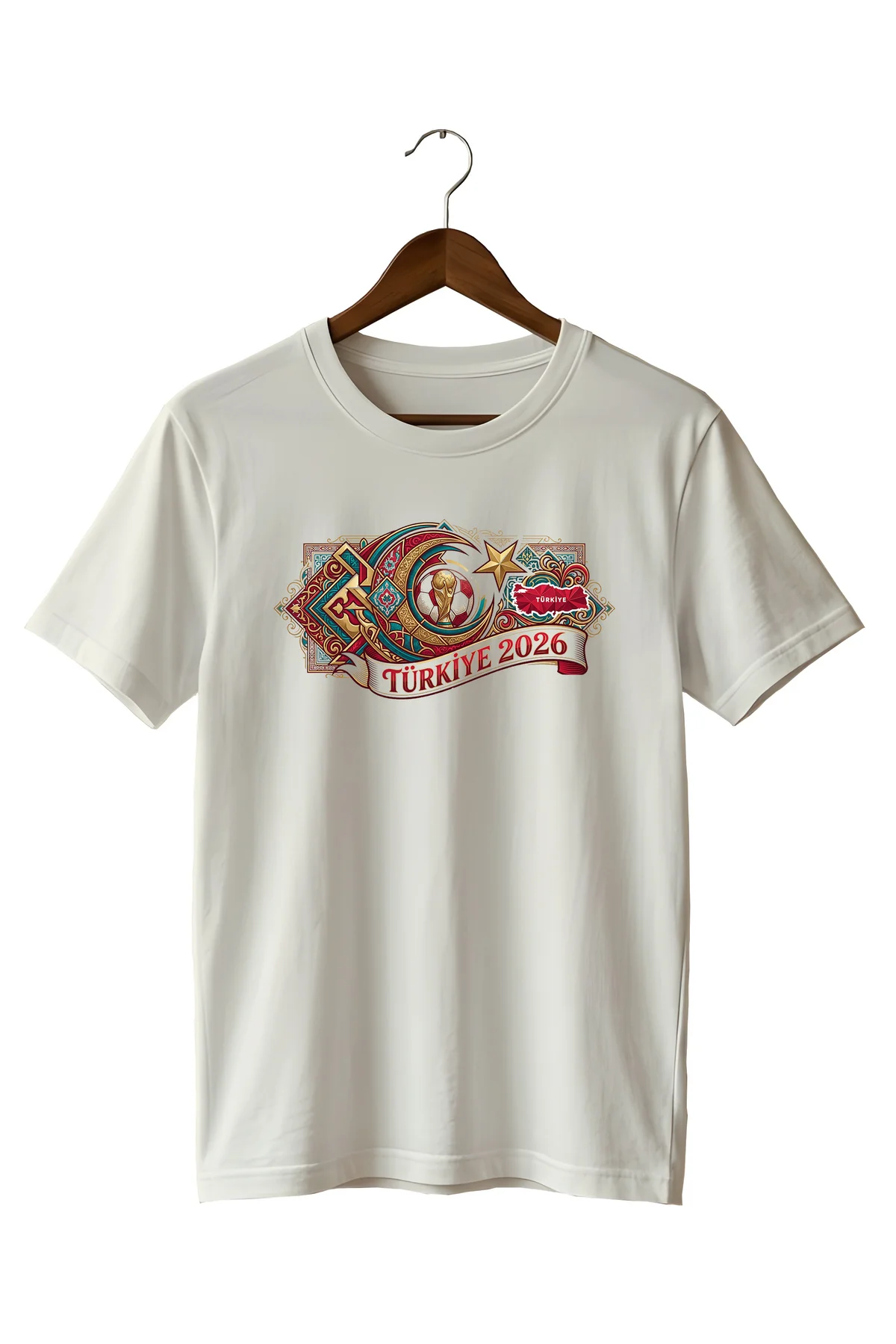 Türk Bayraklı Baskılı Regular Tshirt Şampiyona Ay Yıldız Tişört