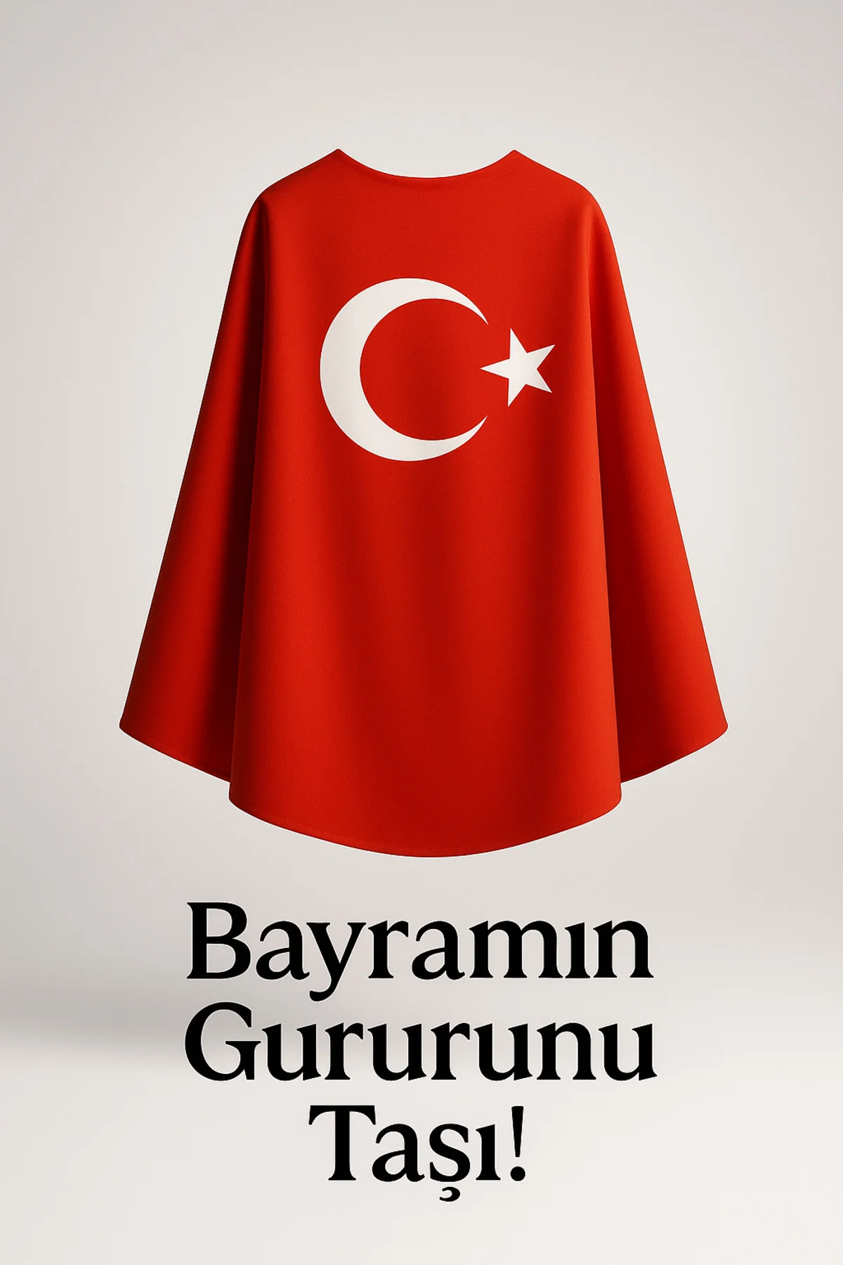 türk bayraklı pelerin