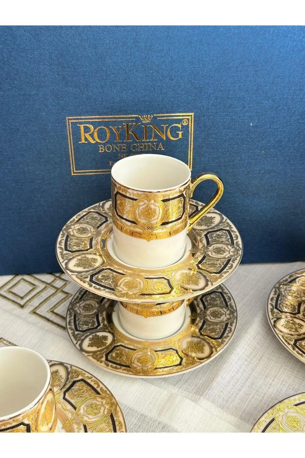 Türk Kahve Fincanı Luxury 6 Kişilik 12 Parça