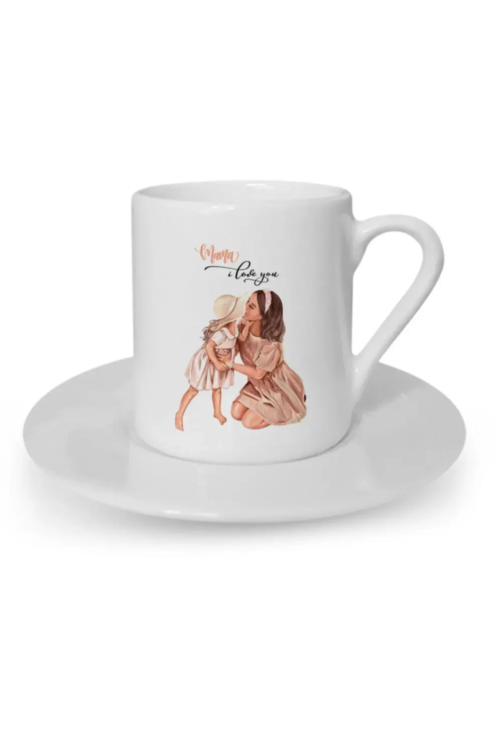 Türk Kahvesi Fincanı Anne Kız Anneler Günü