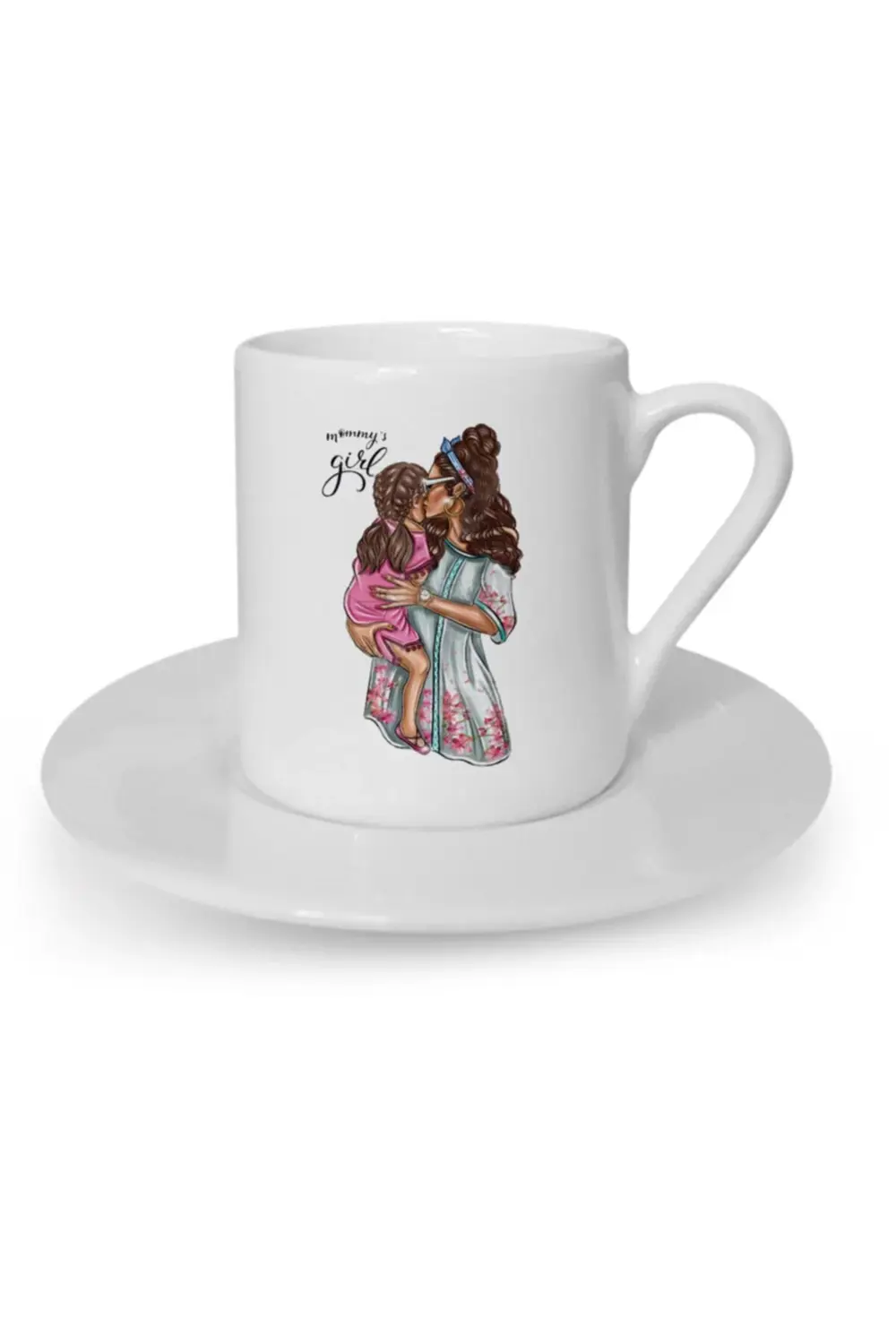 Türk Kahvesi Fincanı Anne Kız Çocuk Anneler Günü