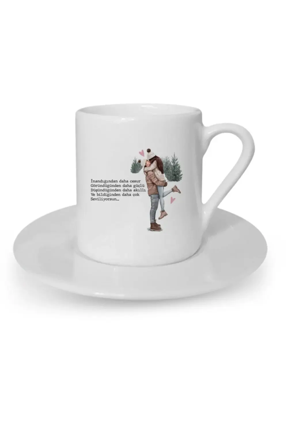 Türk Kahvesi Fincanı Aşk Sevgililer Günü