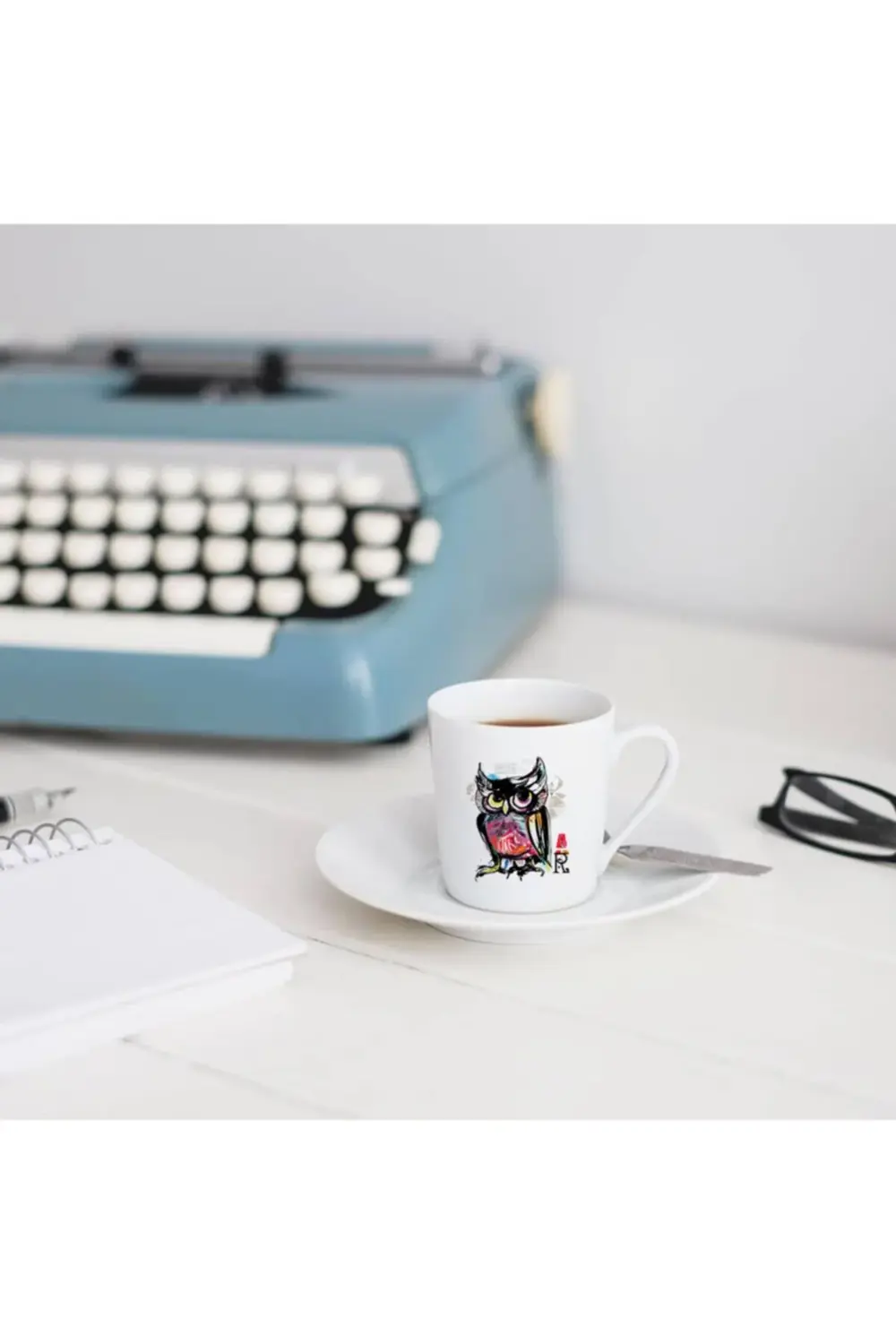 Türk Kahvesi Fincanı Baykuş