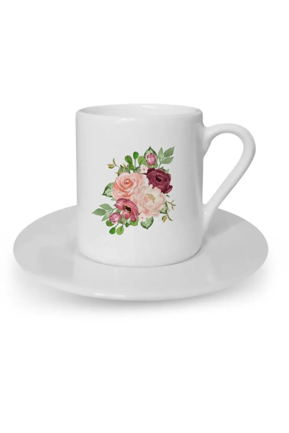 Türk Kahvesi Fincanı Çiçekli