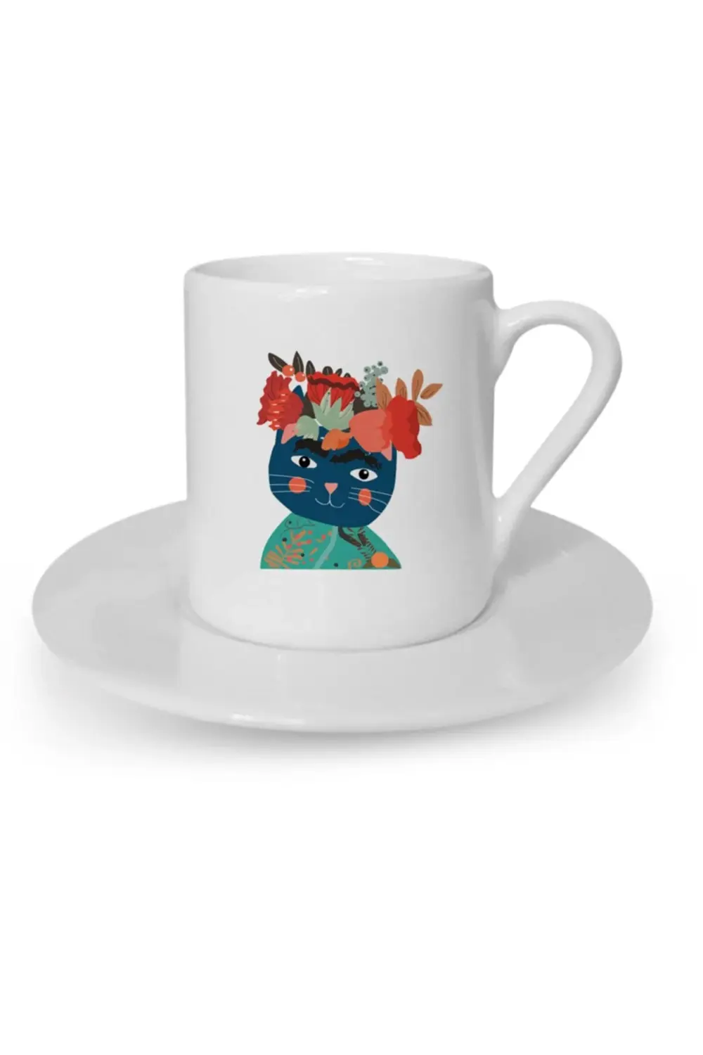 Türk Kahvesi Fincanı Kedi