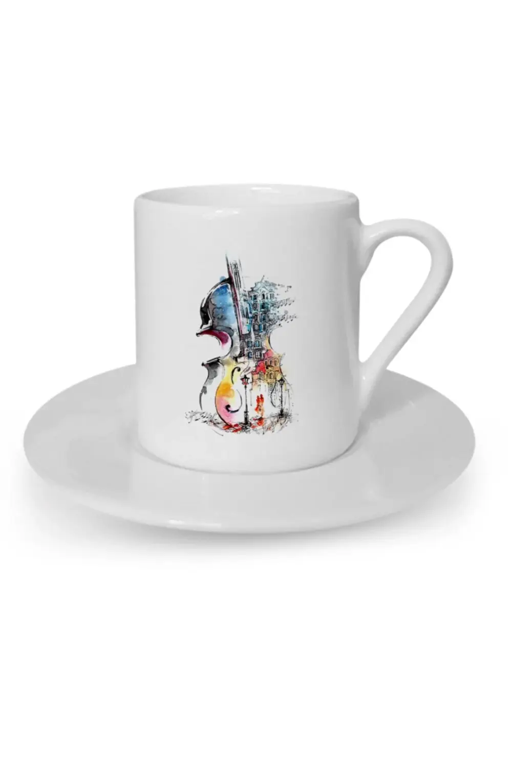 Türk Kahvesi Fincanı Keman Müzik