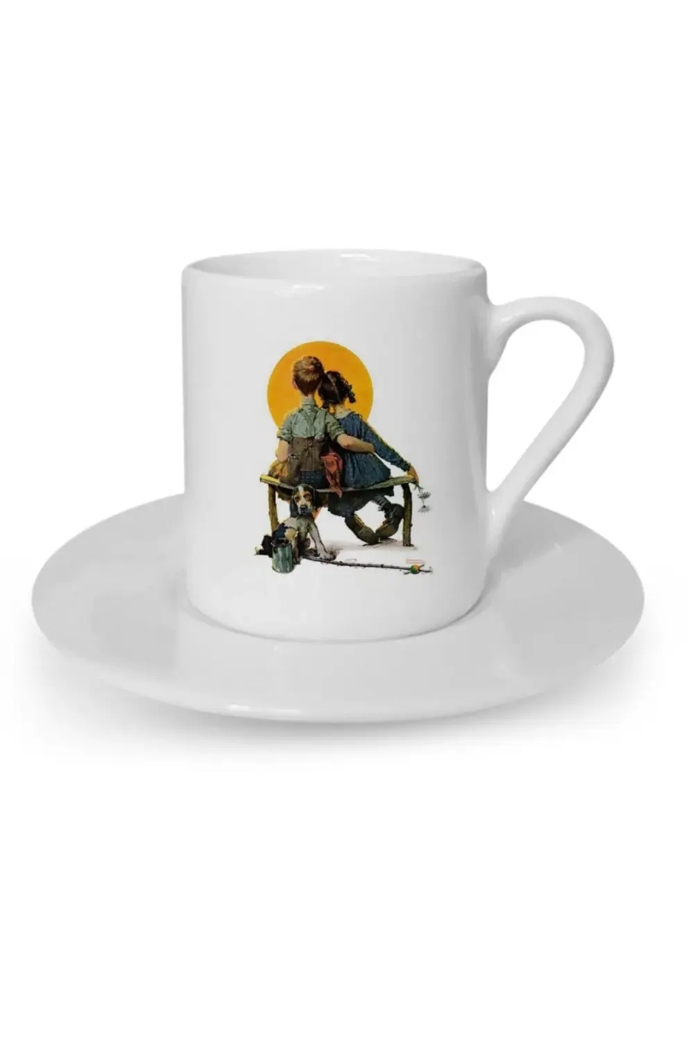 Türk Kahvesi Fincanı Vintage Aşk Dostluk Arkadaşlık Kardeşlik