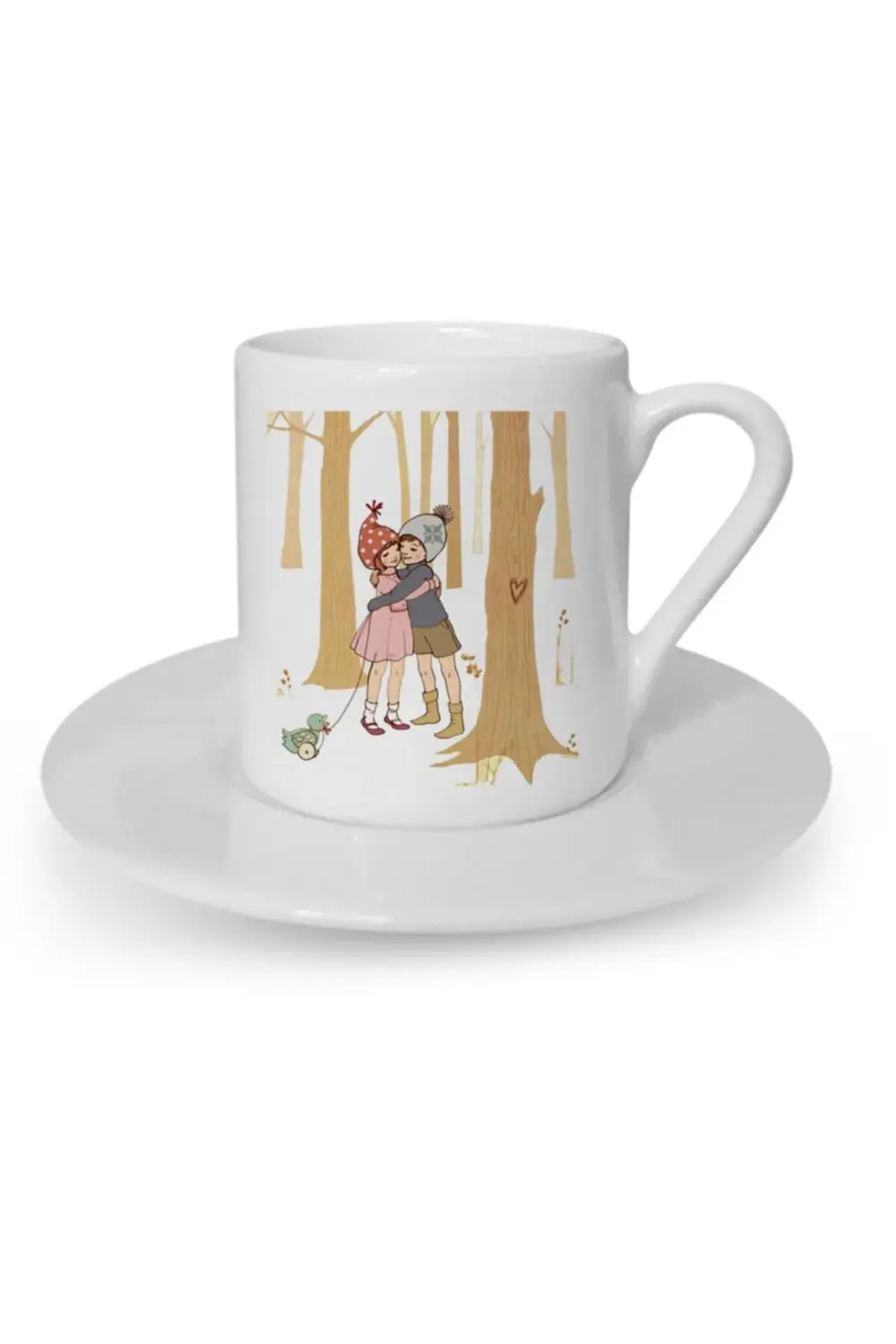 Türk Kahvesi Fincanı Vintage Aşk Dostluk Arkadaşlık Kardeşlik