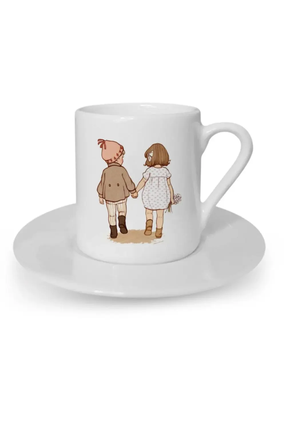 Türk Kahvesi Fincanı Vintage Dostluk Arkadaşlık Kardeşlik