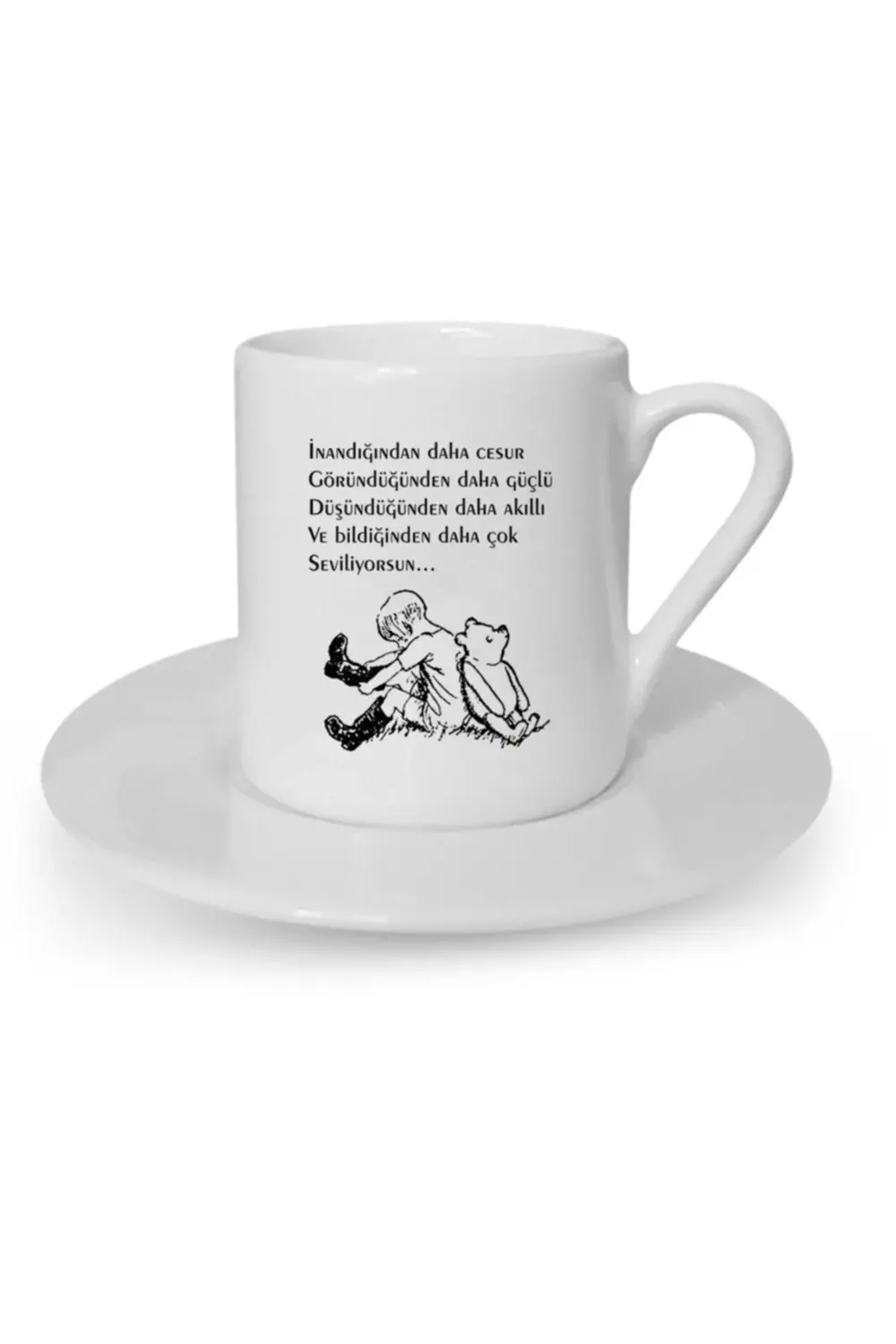 Türk Kahvesi Fincanı Winnie The Pooh Dostluk Arkadaşlık Kardeşlik