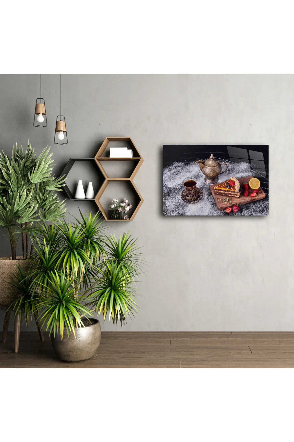 Türk Kahvesi ve Pasta Sanat Baskısı