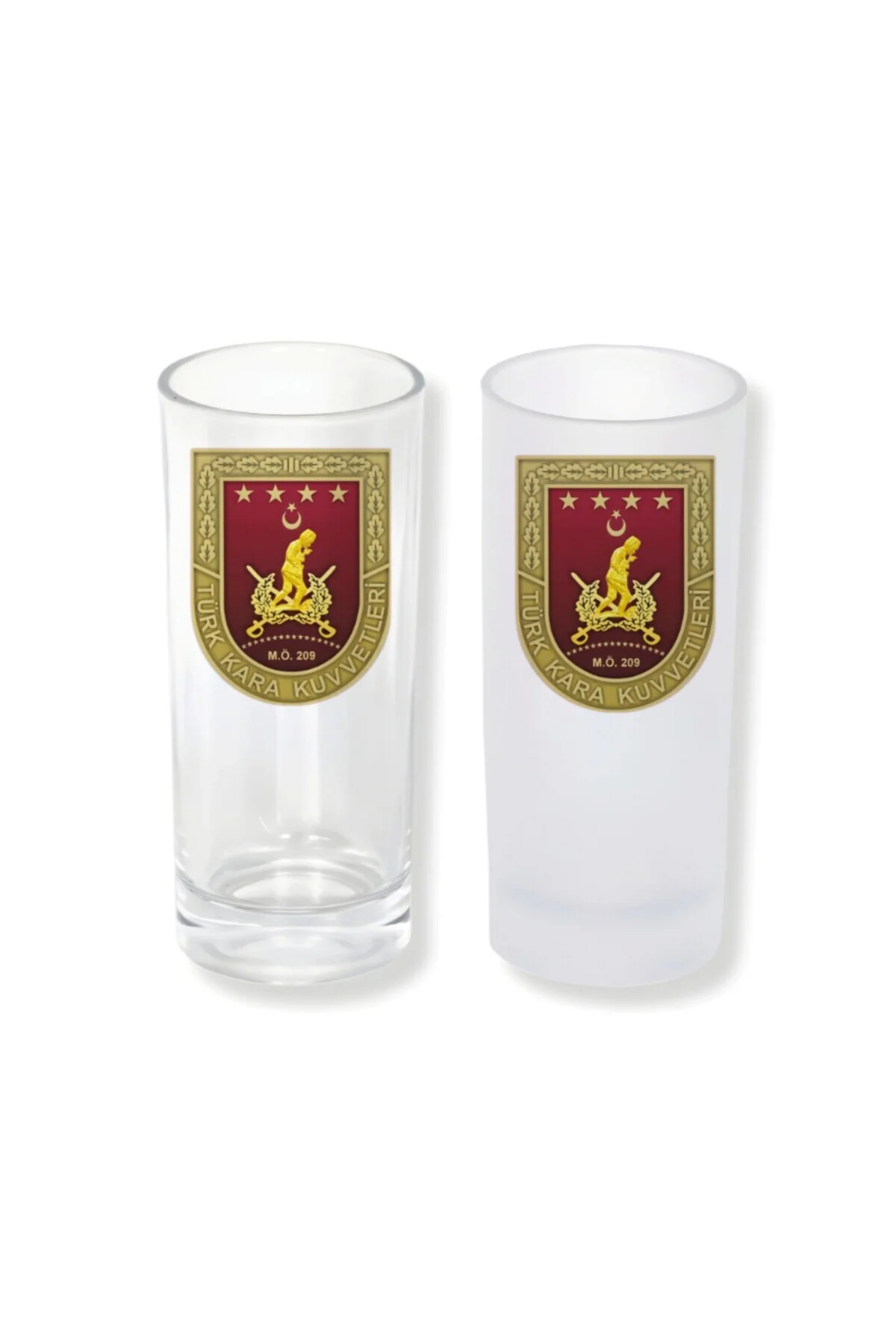 Türk Kara Kuvvetleri Buzlu / Buzsuz Seçenekli Rakı Bardağı – 1 Ad