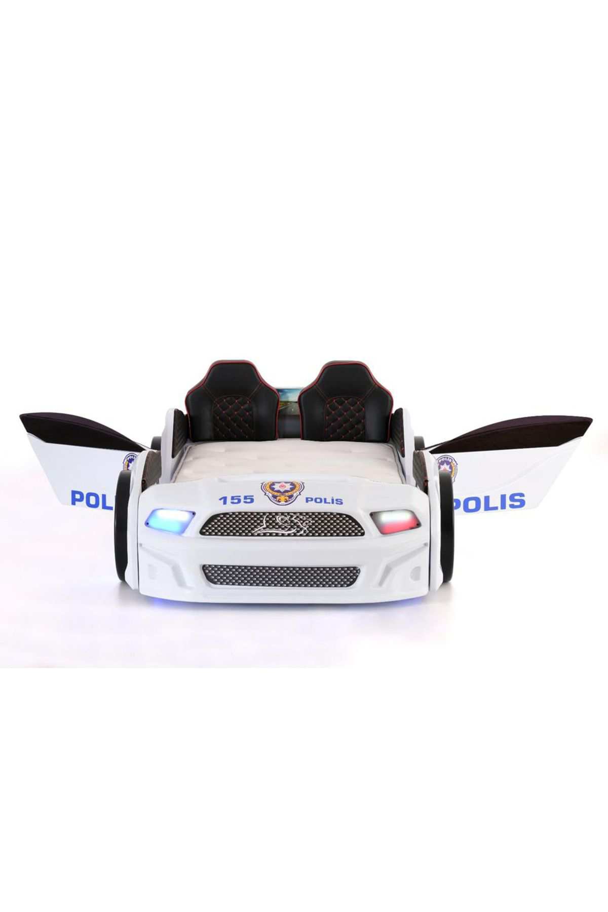 Ferramini Türk Polis Arabali Yatak Kapilari Açilan Mustang Full Ledli Kuman