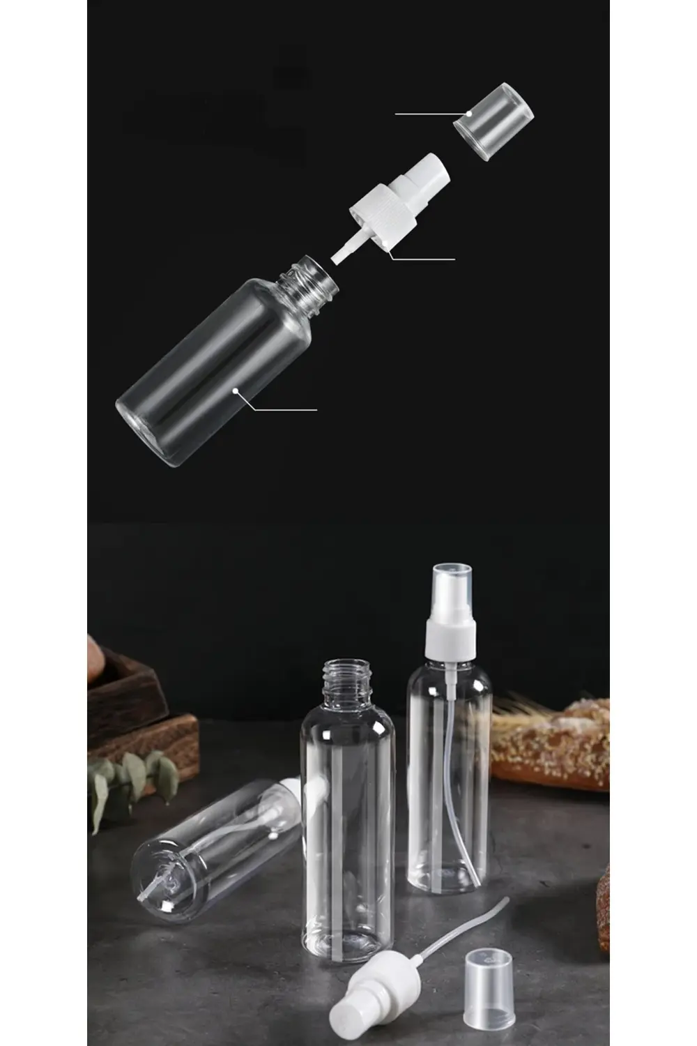 Turk Püskürtücü Boş Sprey Şişe 100 Ml 2 ADET