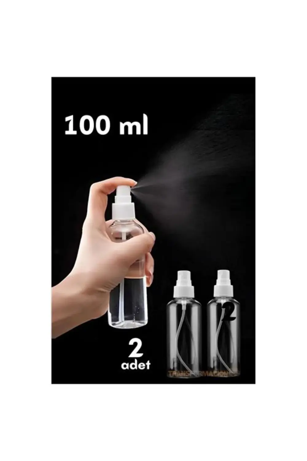 Turk Püskürtücü Boş Sprey Şişe 100 Ml 2 ADET