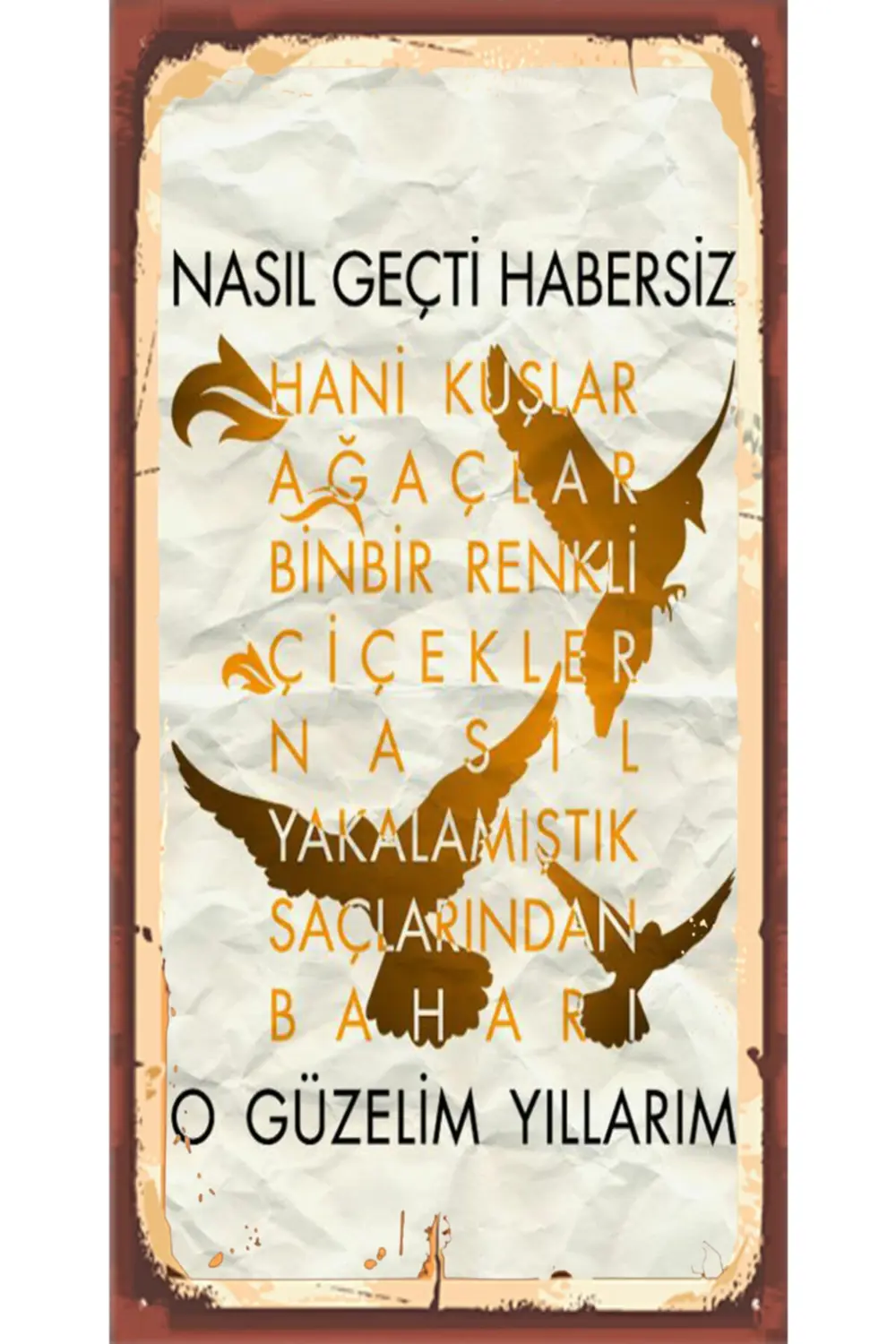 Türk Sanat Müziği Temalı 6'lı Ahşap Duvar Poster Seti - Hbb Özel 