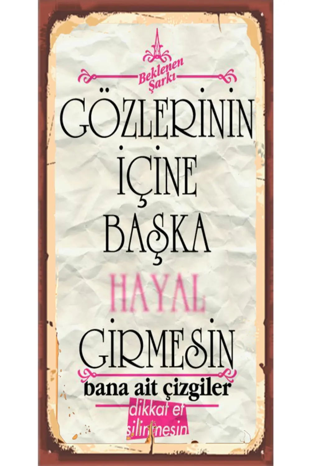 Türk Sanat Müziği Temalı 6'lı Ahşap Duvar Poster Seti - Hbb Özel 