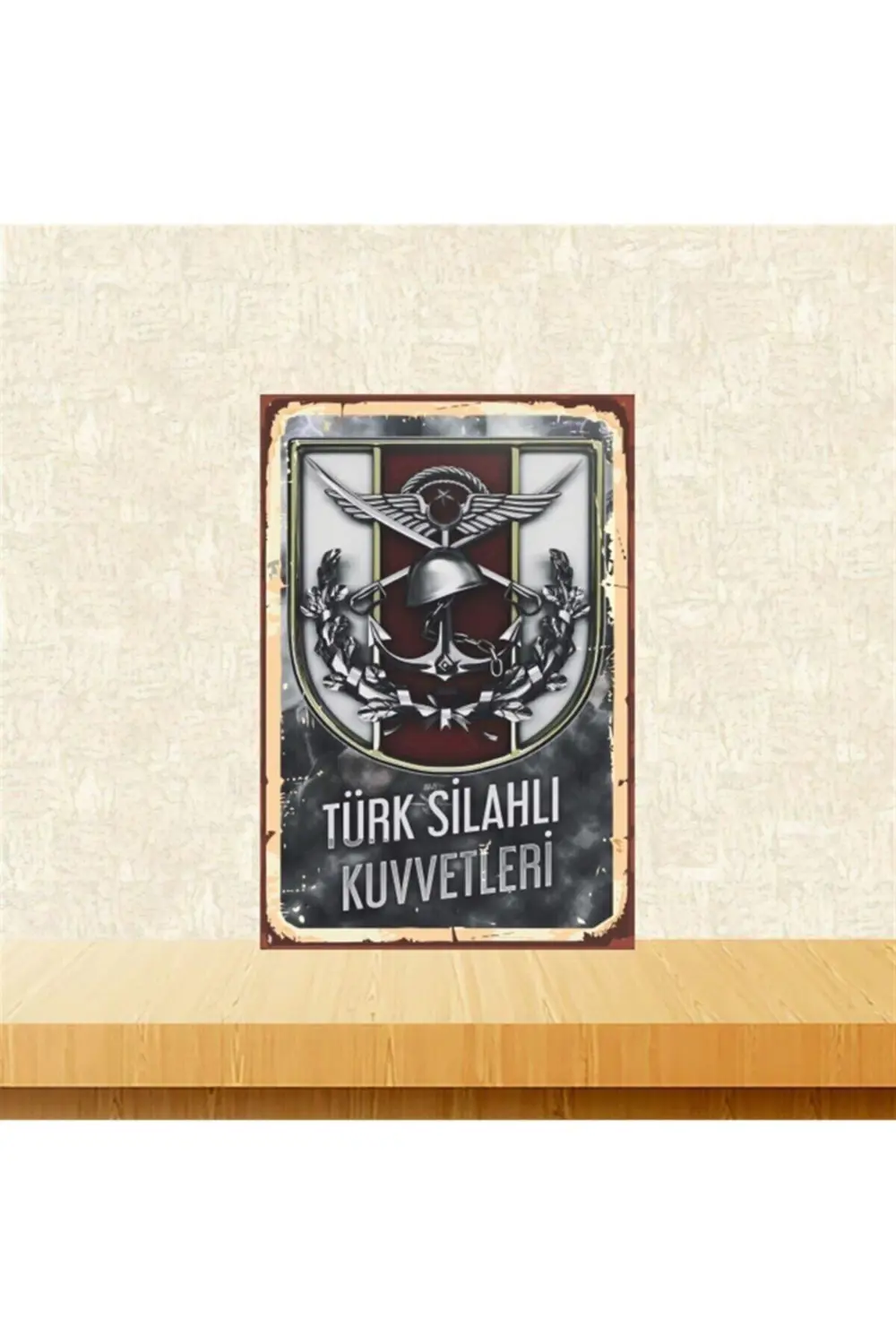Türk Silahlı Kuvvetleri 20-30 Cm Retro Ahşap Tablo Tkfx4549
