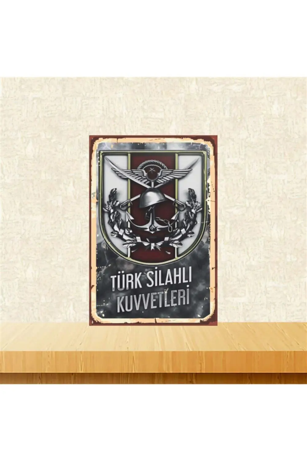 Türk Silahlı Kuvvetleri 20-30 Cm Retro Ahşap Tablo Tkfx4549