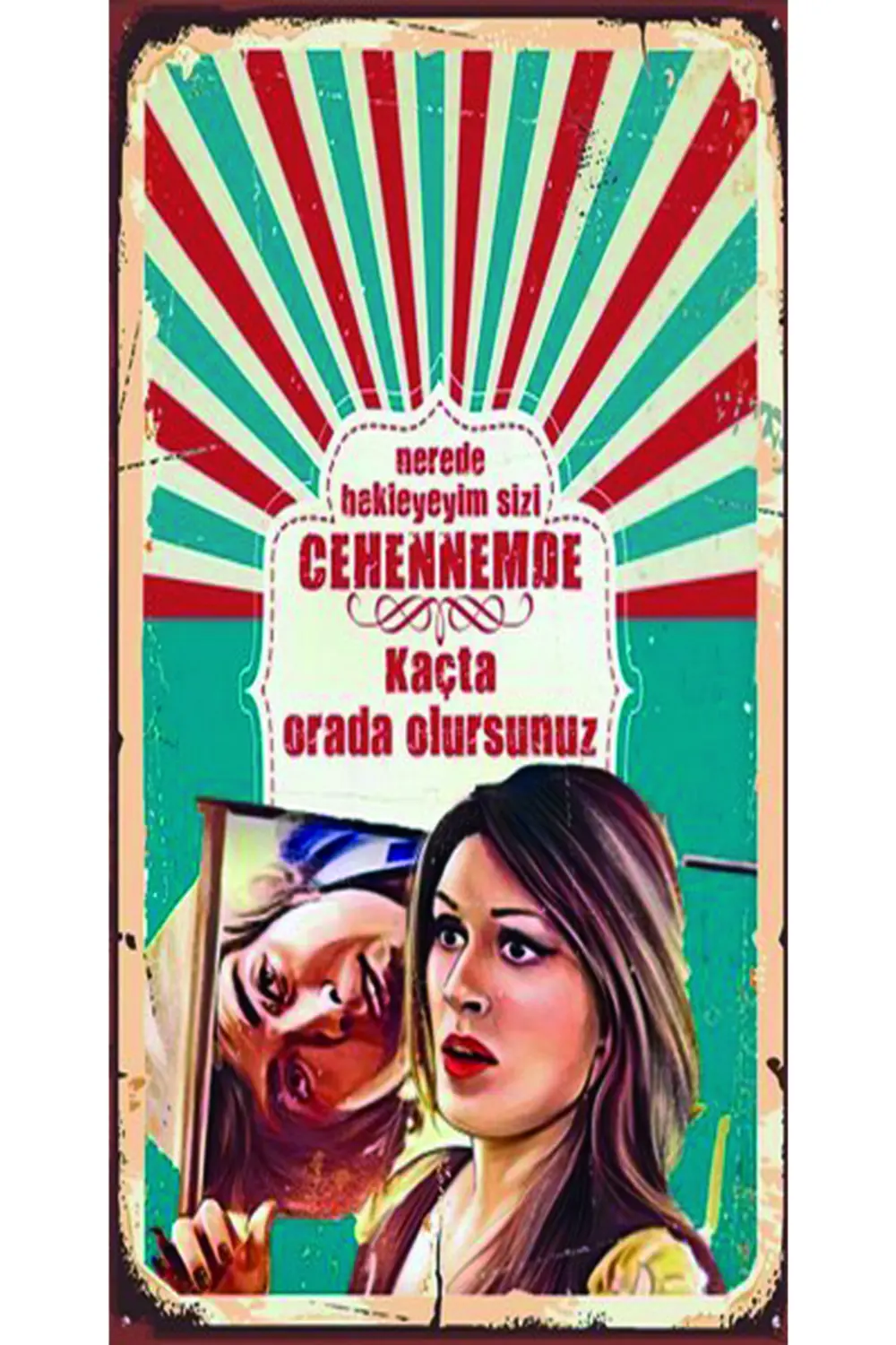 Türk Sineması Yeşilçam Özel Kolleksiyonu Tasarım Ahşap Poster